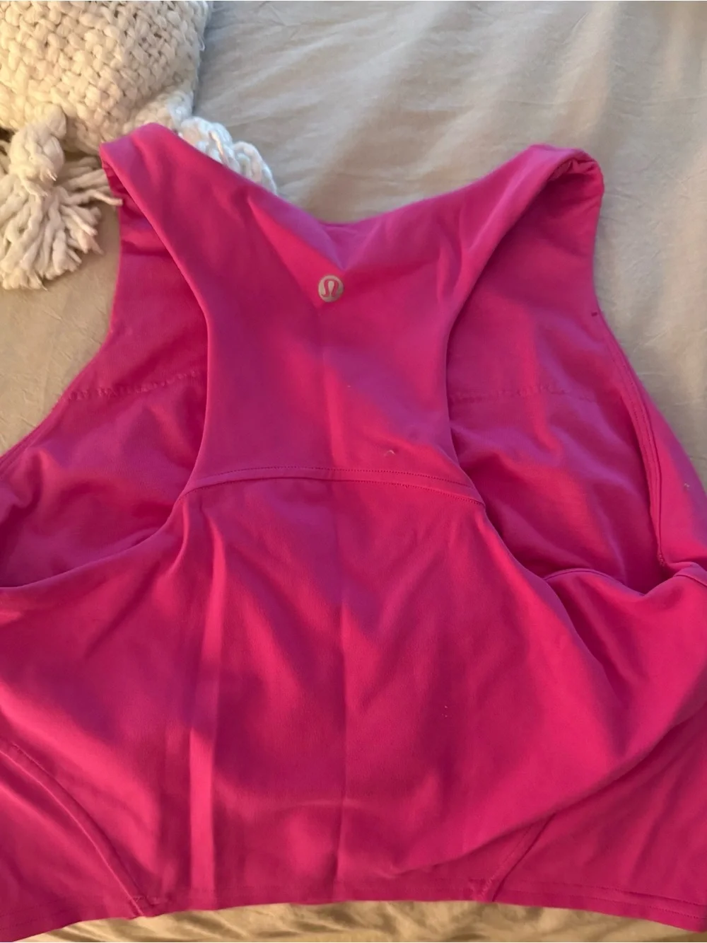 lululemon athletica Hot Pink Cropped Tank Top